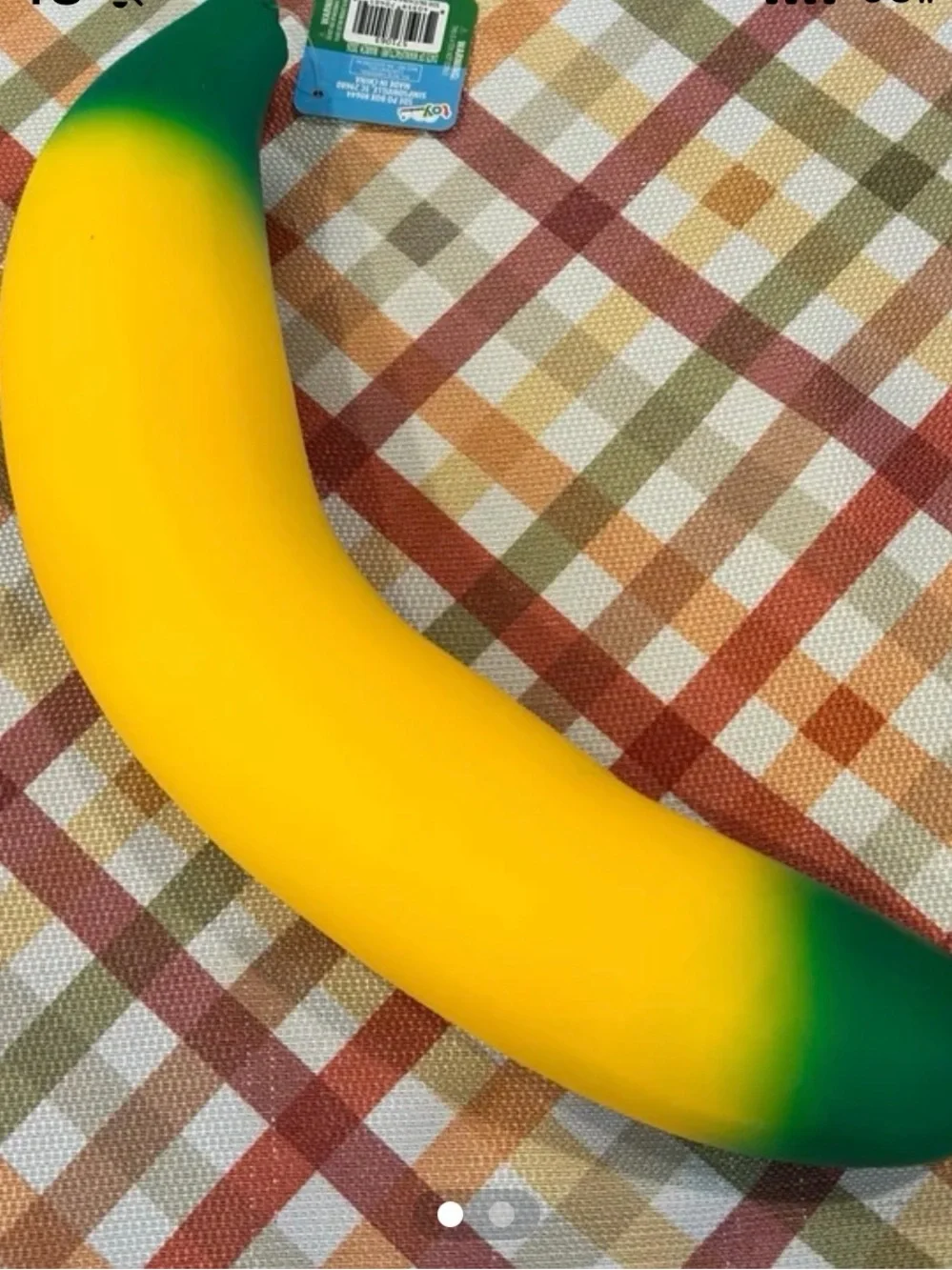Squeezzy Banana Stress Toy in Yellow and Green